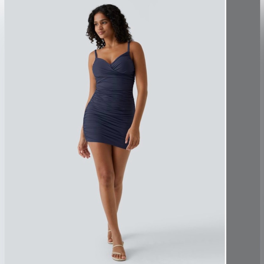 Halara Ruched Bodycon Mini Casual Dress